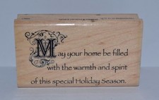 Rubber stamp - Inkadinkado - 6861- Holiday text - combined shipping