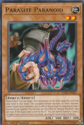 YUGIOH CARD PARASITE PARANOID LED2-EN007 1ST EDITION