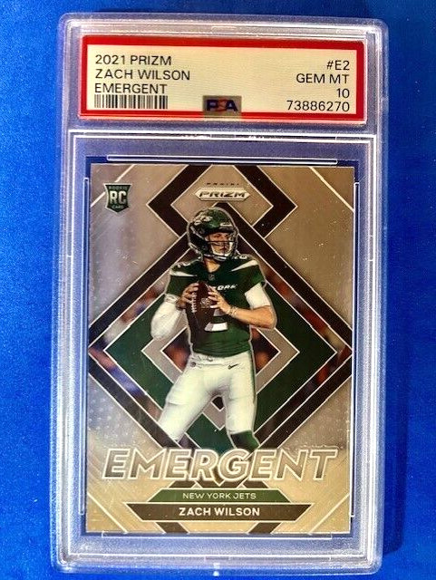 NFL - Zach Wilson 2021 Panini Prizm Emergent RC PSA 10 - Jets