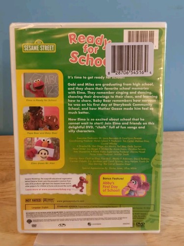 Sesame Street Elmo READY FOR SCHOOL DVD Brand New FACTORY SEALED w Abbys 1st Day - Picture 2 of 2