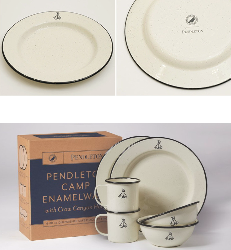PENDLETON X CROWCANYON] CAMP ENAMELWARE SET IVORY