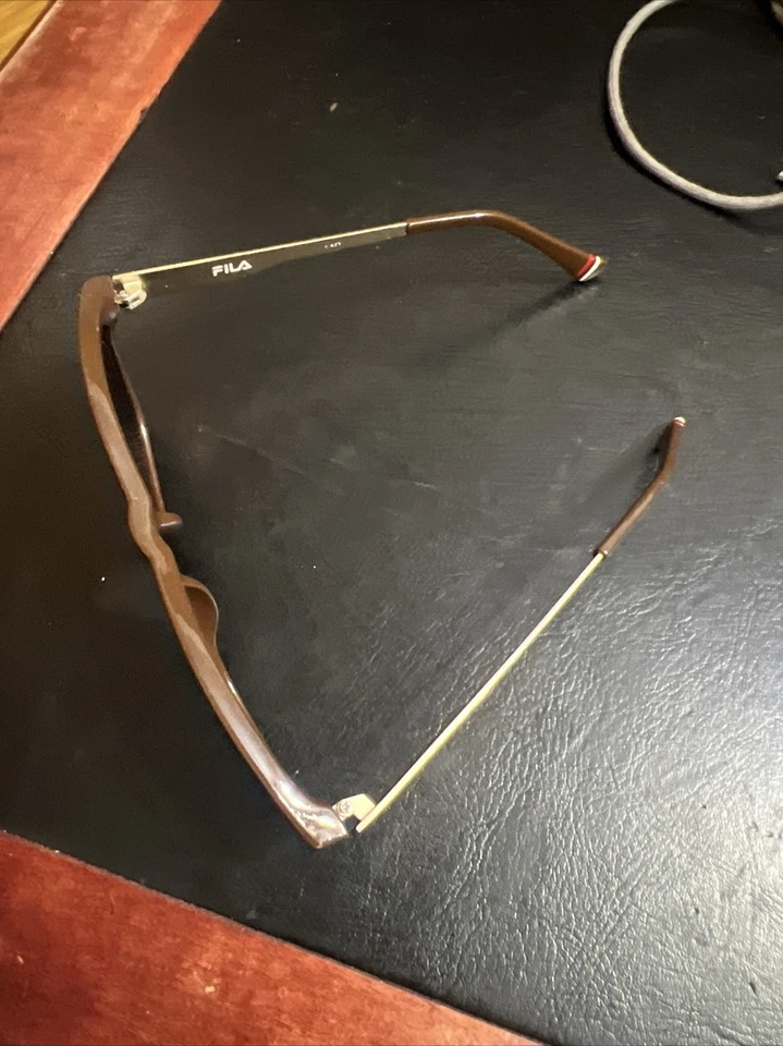 Gafas de sol vintage Fila para hombre cuadradas marrones rayas SF9287 Foto 2 de 4