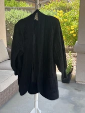 Vintage Celan  Of California 80% Angora Rabbit Wool Long  Black Sweater