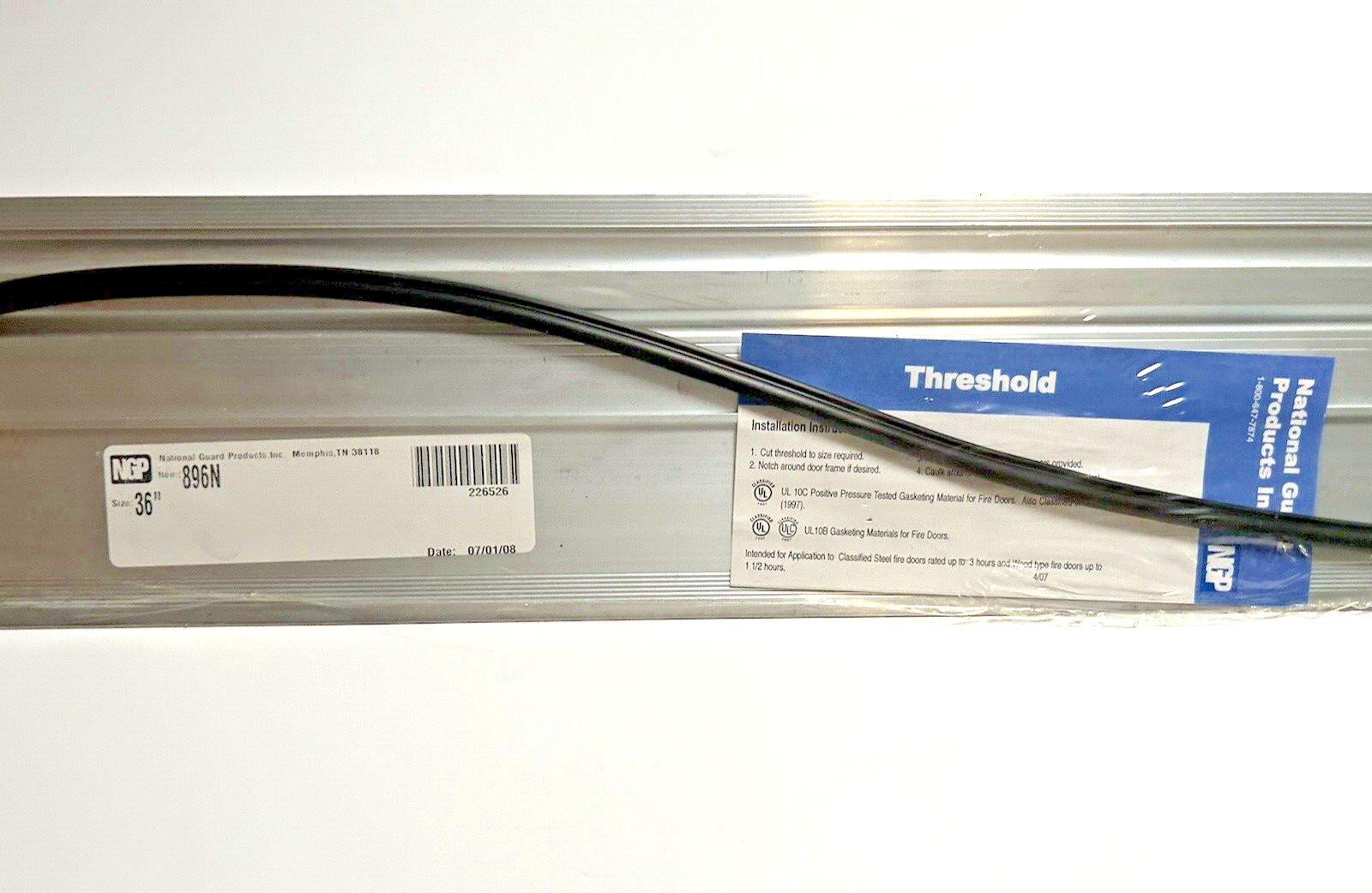 National Guard Products Inc. NGP 896N 36”Door Threshold Fluted Top 3 Ft ...