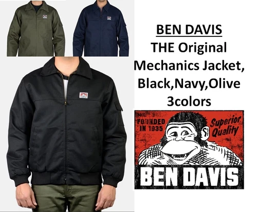 Ben Davis Mechanic’s Jacket Quilted lining Zipper Front Jacket, 3Colors - product listing photo