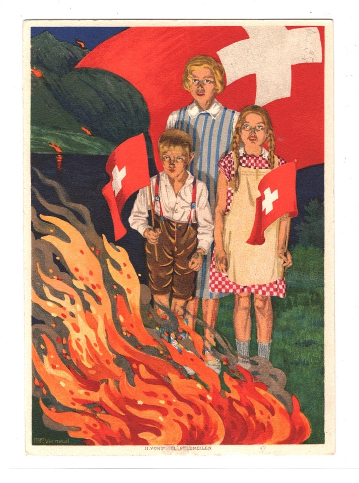 SWITZERLAND Card ZEPPELIN Air 1930 LZ-127 Cachets TWO DIFFERENT COLOURS KZ39 - Image 3 of 4