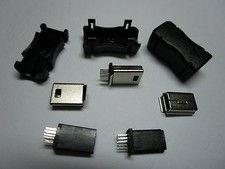 24 pcs 10 Pin Mini USB Plug Male Socket Connector Plastic New