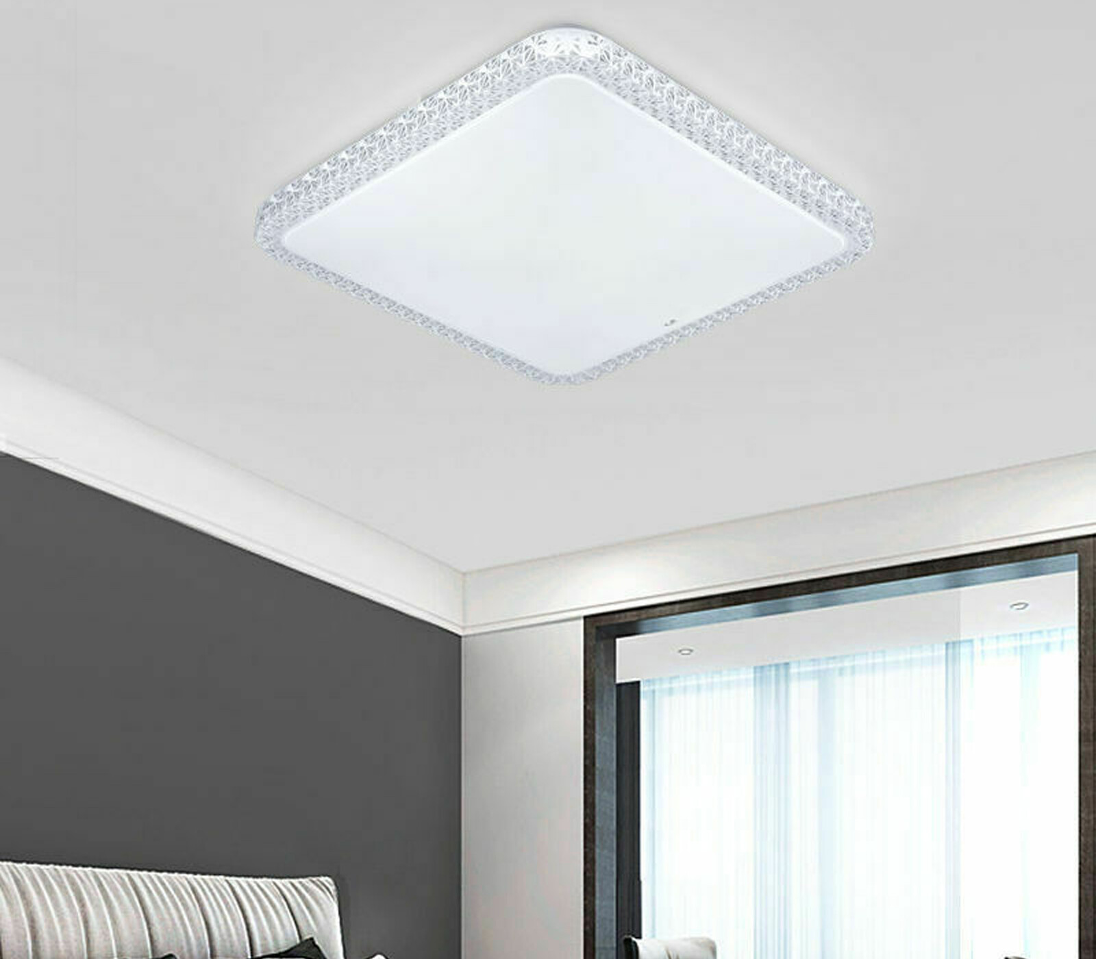 Plafoniera LED Professionale 100W 55x55 Luce Fredda Effetto Stelle - 2