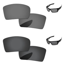 Lenslog Black Chrome Polarized Replacement Lenses For-Oakley Eyepatch 1 2