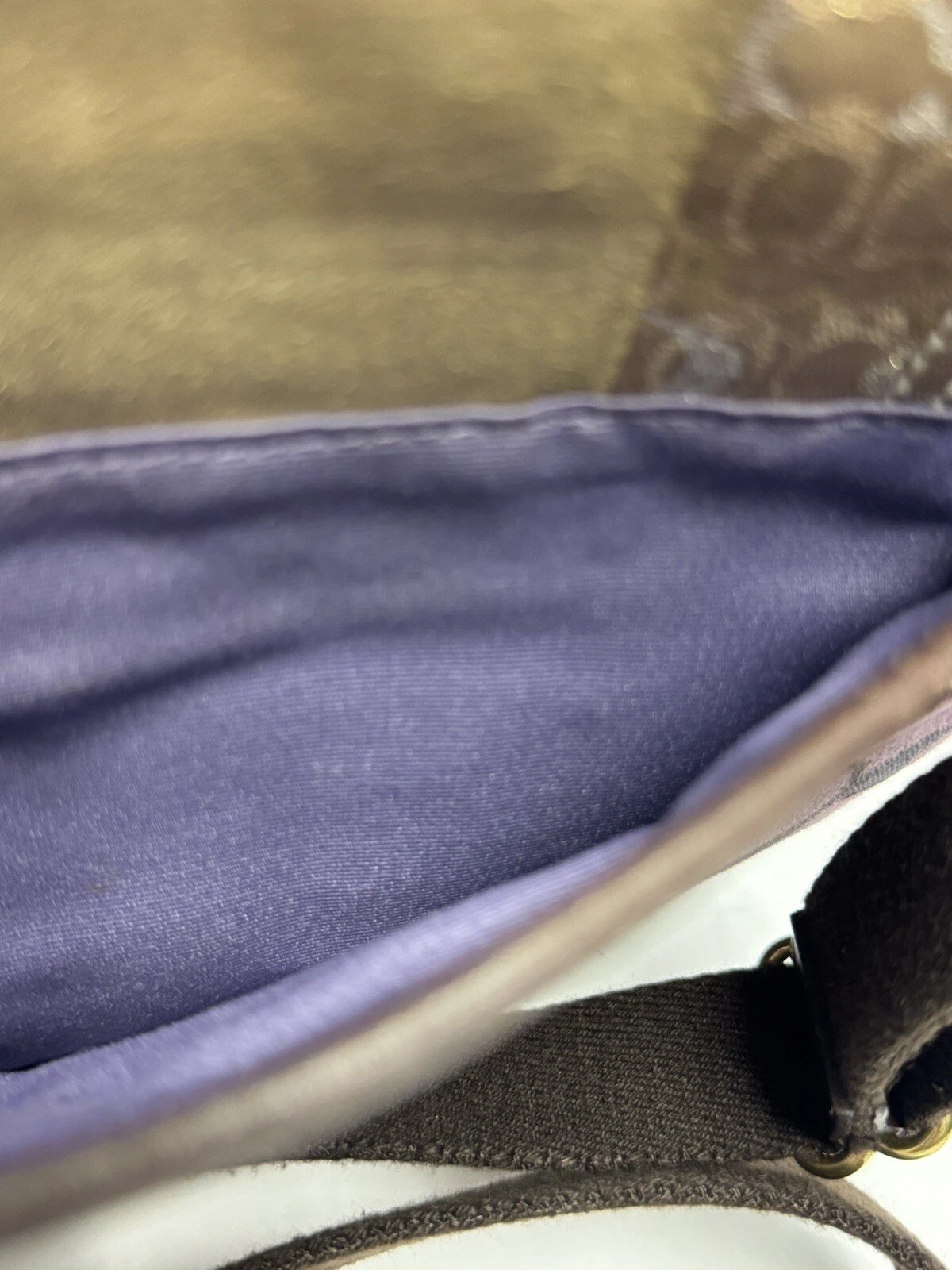 Borsa a tracolla Coach patchwork in pelle scamosciata firmata jacquard jacquard cerniera nuova