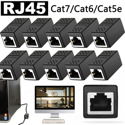 RJ45 Coupler IN-line Coupler Cat7 Cat6 Cat5e Ethernet Cable Extender Adapter US