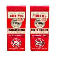 Soap & Glory Tired-Eye Brightening Moisture Serum 15ml/0.5fl.oz. LOT OF 2