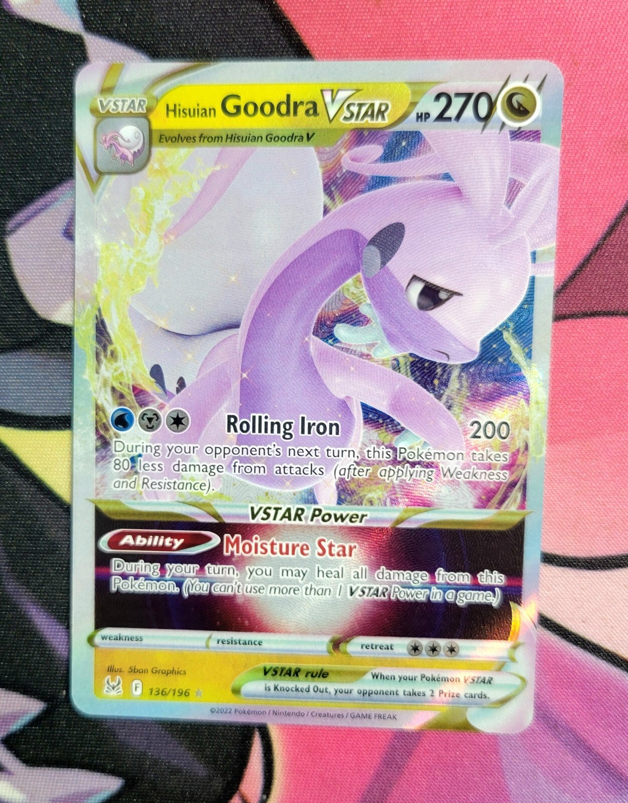 Hisuian Goodra VSTAR 136/196 Lost Origin Ultra Rare Holo Pokemon TCG Card NM