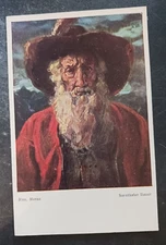 vtg postcard art Meran Riss Sarnthaler Bauer painting unposted