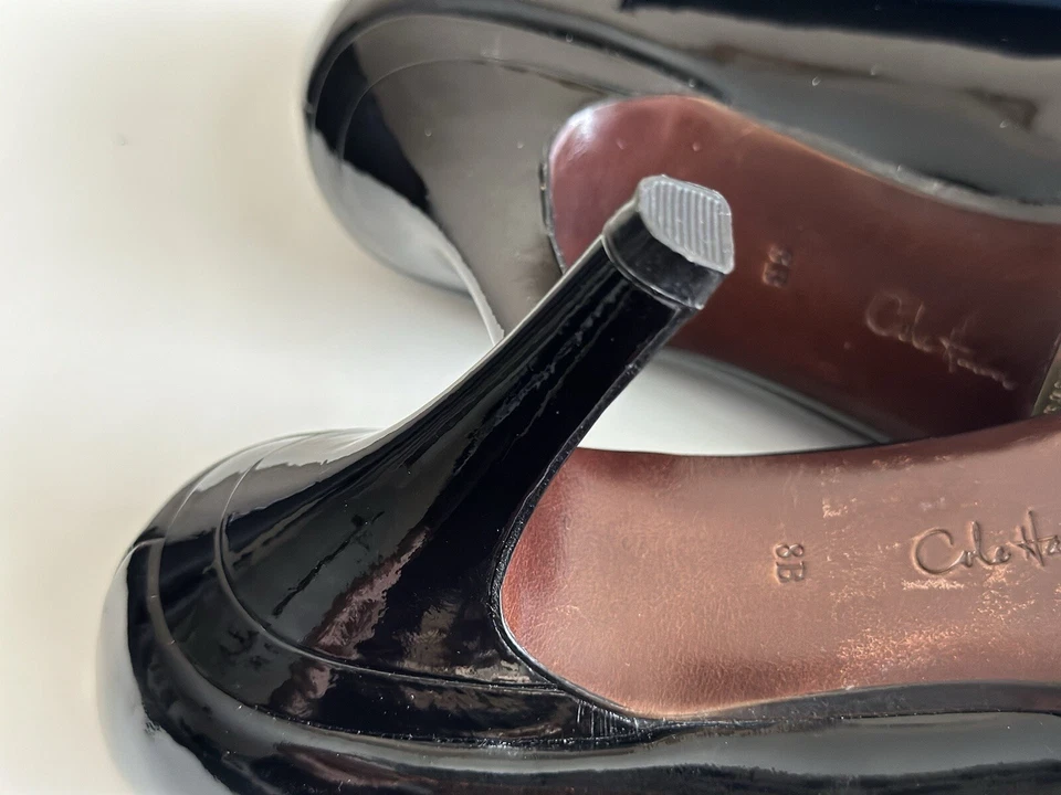 Bomba de aire Cole Haan Carma OT charol negro talla 8 B con caja Foto 3 de 4