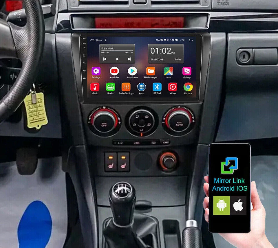 For Mazda 3 2004-2009 Android 12 Car Radio Stereo Player GPS Navi CarPlay 2+32GB Foto 2 de 4