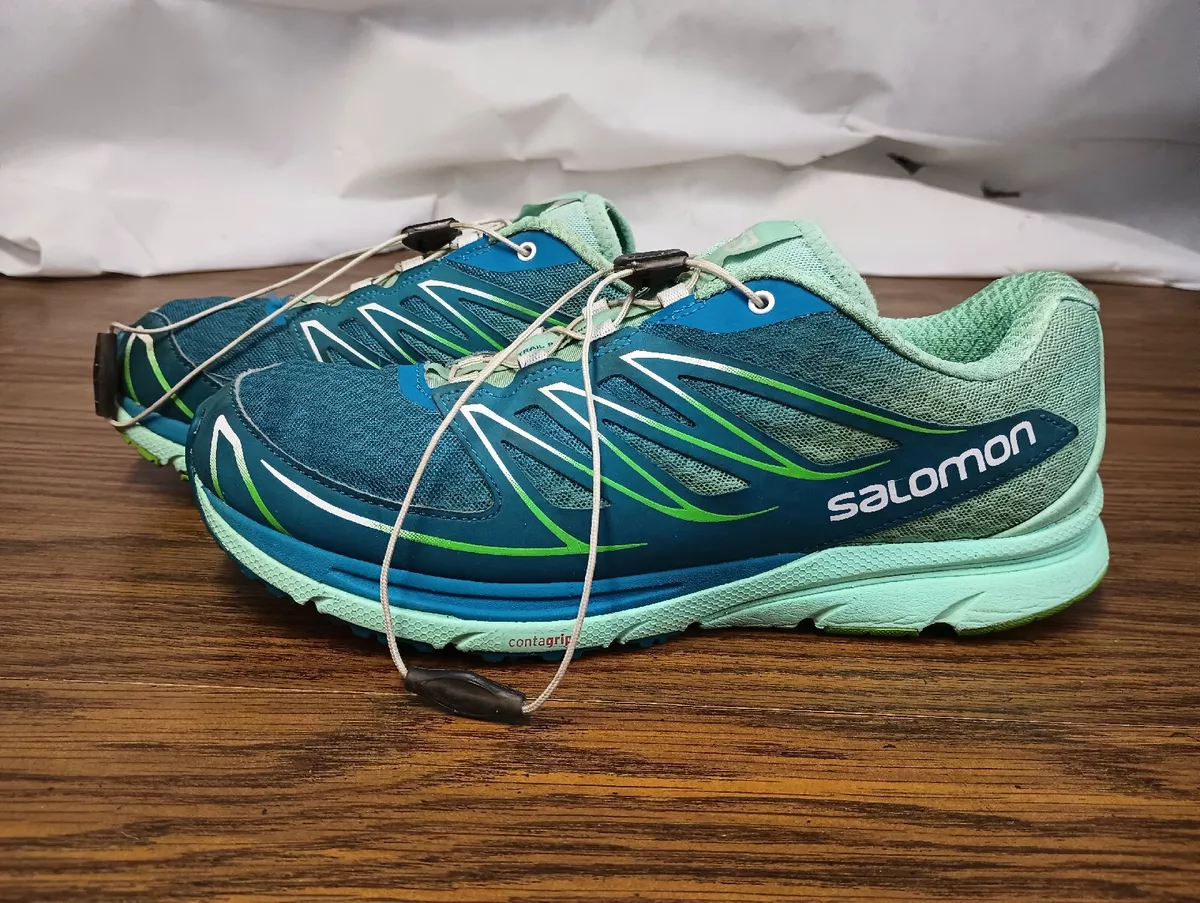 Salomon Sense Mantra 3 Womens Size 9 Blue Mint City Trail Running