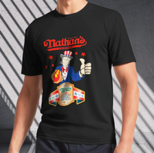Joey Chestnut Nathans Hot Dog Eating Logo Men's T-Shirt Funny Size S to 5XL