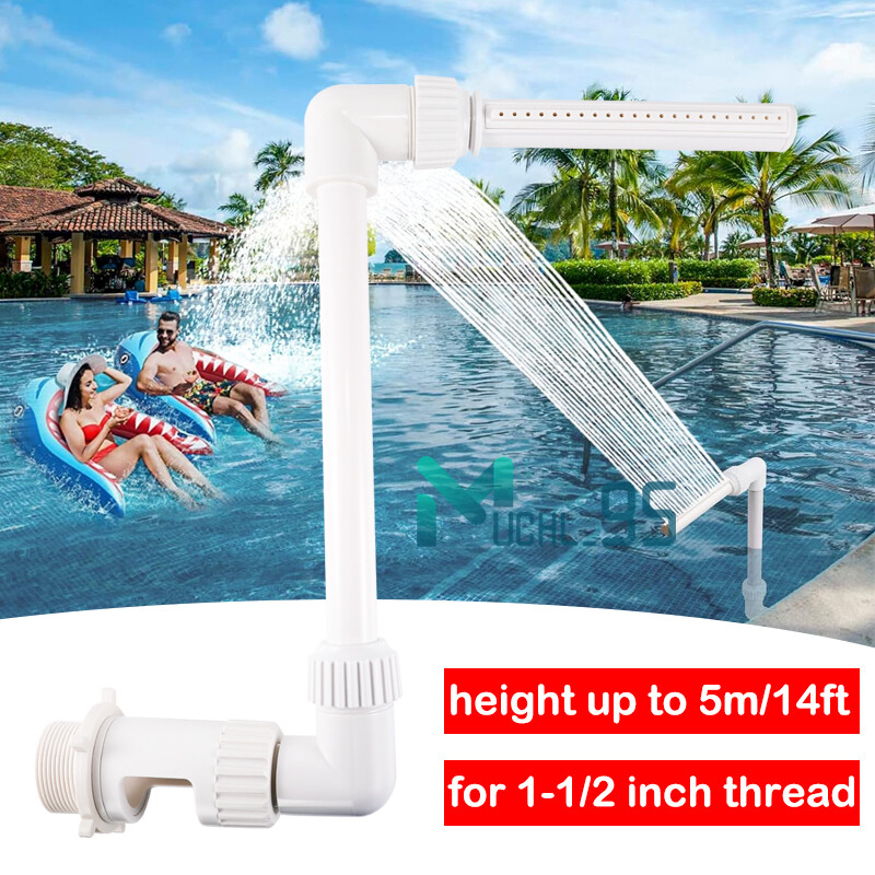 Fuente cascada para piscina Fuente para piscina sobre el suelo Cabezal de fuente