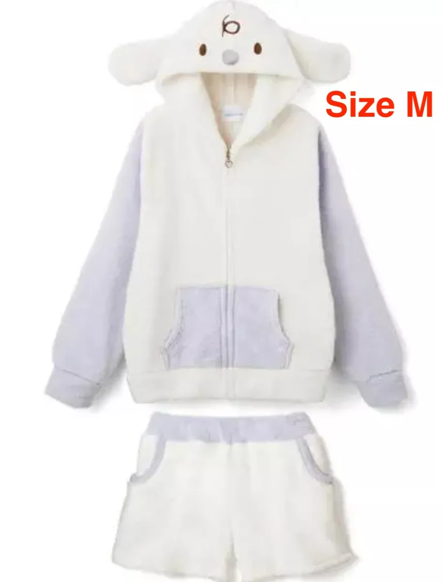 NEW Sanrio Milk Long Sleeve Boa Hoodie & Shorts 2 set Size M Cinnamoroll  Kawaii