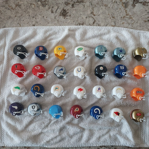 1960s NFL/AFL Mini Gumball Football Helmets Lot (33) Vintage EXEX+