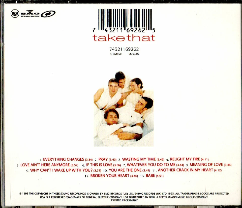 Everything Changes von Take That (1993) - CD 13 Songs - Gut erhalten! - Bild 2 von 2