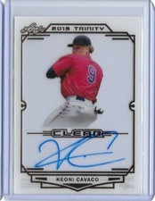2019 Leaf Trinity KEONI CAVACO Clear Acetate Bronze Foil Auto RC Twins