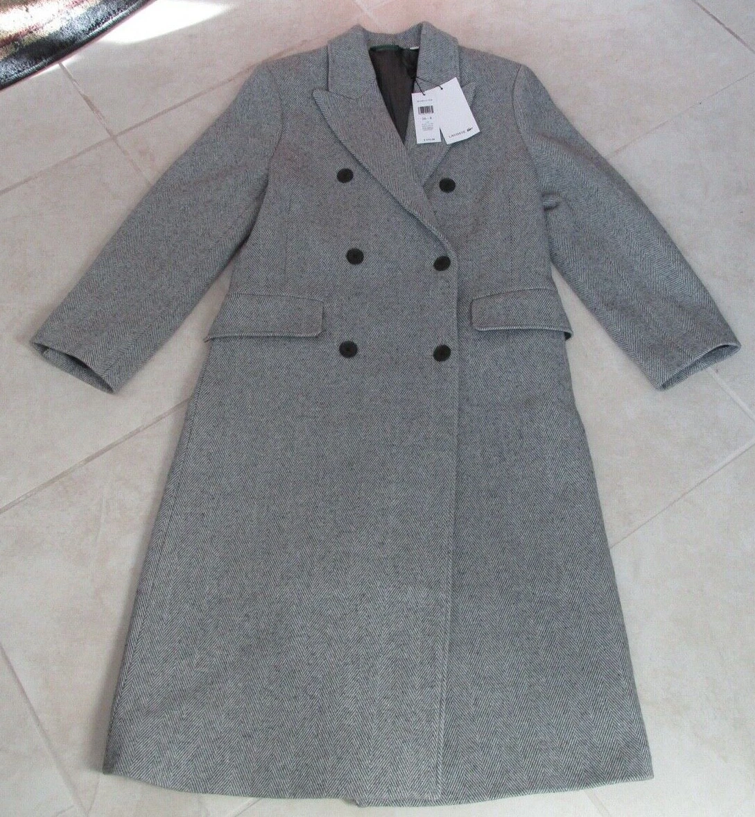 Lacoste wool coat hot sale