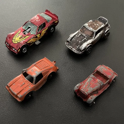 VTG Hot Wheels Pontiac Trans Am Firebird Porsche 911 Tootsie Mustang MG Car Lot