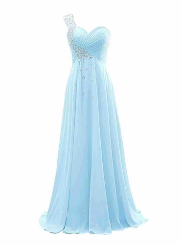 Vestido Largo de Gasa Boda Noche Formal Fiesta Baile Dama de honor Baile de graduación 6-22 - Imagen 9 de 32