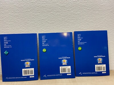 Houghton Mifflin Set Of 3 Illustrated Kids School Reading Books