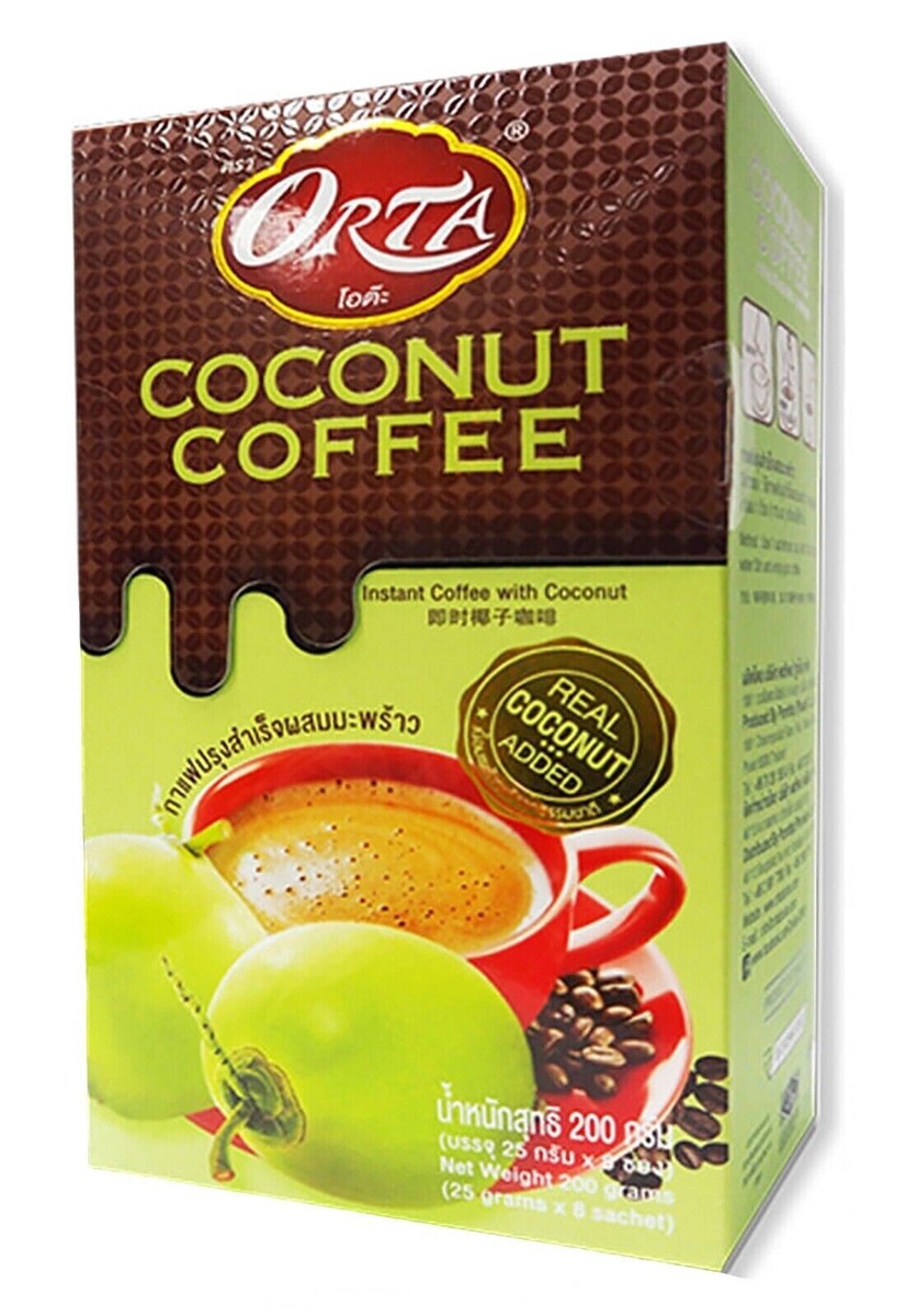 Orta Coconut Coffee 3 in 1 Instant Arabica Coffee Mix with Real