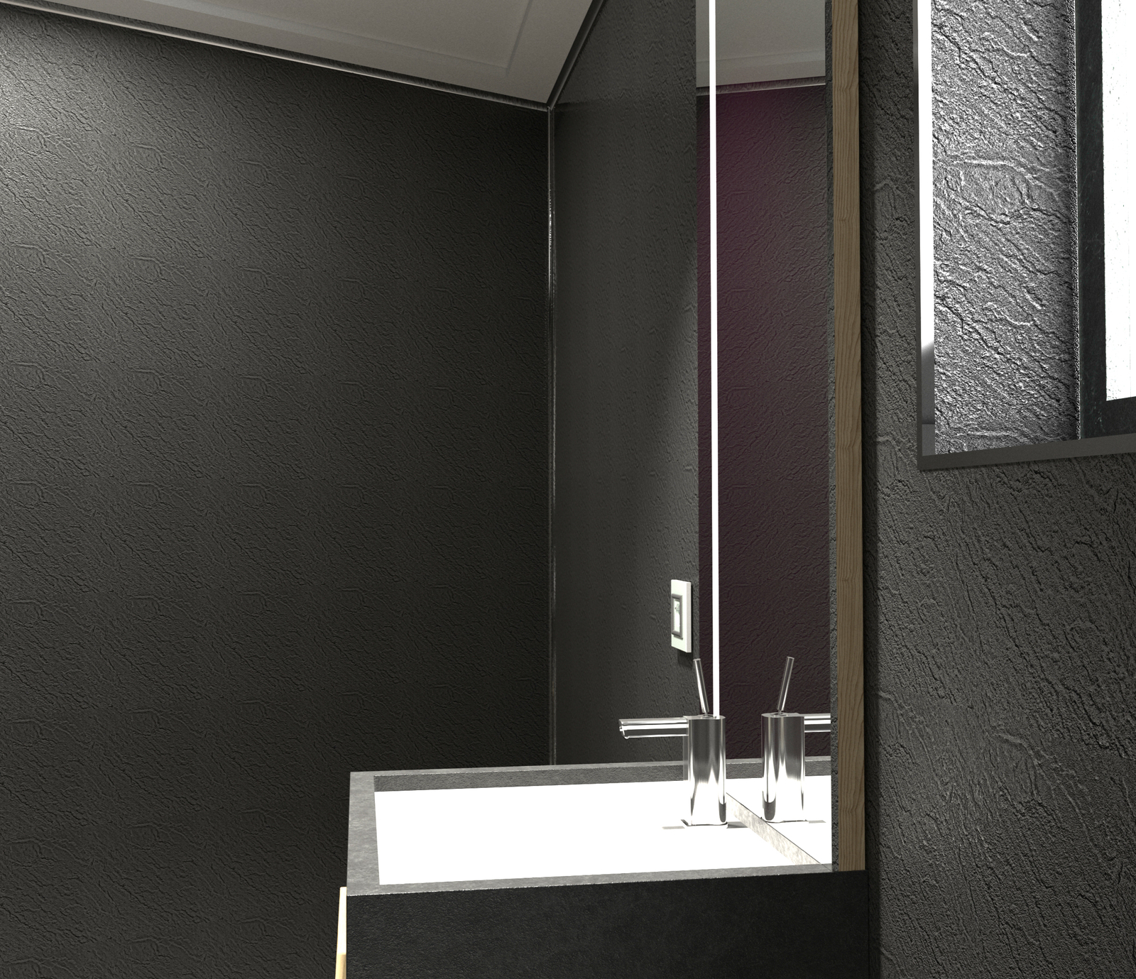 Grey Slate Large Bathroom Panels Wet Wall Cladding Smooth Finish Shower