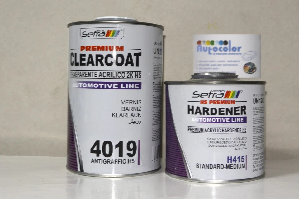 SETRA VERNICI Trasparente Lucido 4019 HS + Catalizzatore STANDARD - Carrozzeria auto e moto