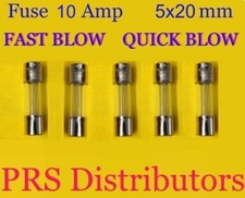 Fuse 10A 250V 5X20mm FAST BLOW QUICK BLOW Glass Fuse 10 Amp 5 pieces USA SELLER