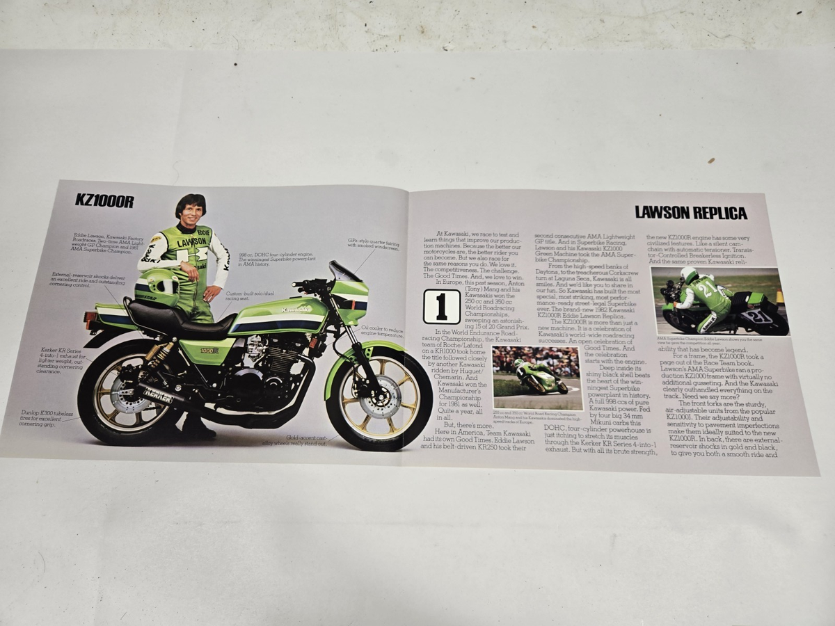 NOS 1982 Genuine Kawasaki KZ1000R Eddie Lawson Replica ELR Sales
