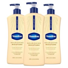 Vaseline Hand Body Lotion Intensive Care Nourishing Moisture 20.3 Oz, 3 Ct