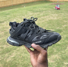 Balenciaga Track Led Mens Black Low Top Lace-...