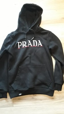 Authentic Prada Black Logo Hoodie Size S - PRADA MILANO DAL 1913