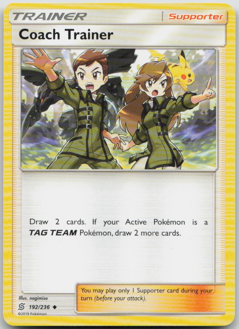 Coach Trainer 192/236 Unified Minds Uncommon Pokemon MP