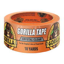 Gorilla Crystal Clear Tape 1.88" x 18 Yd, Weather Resistant Repairs