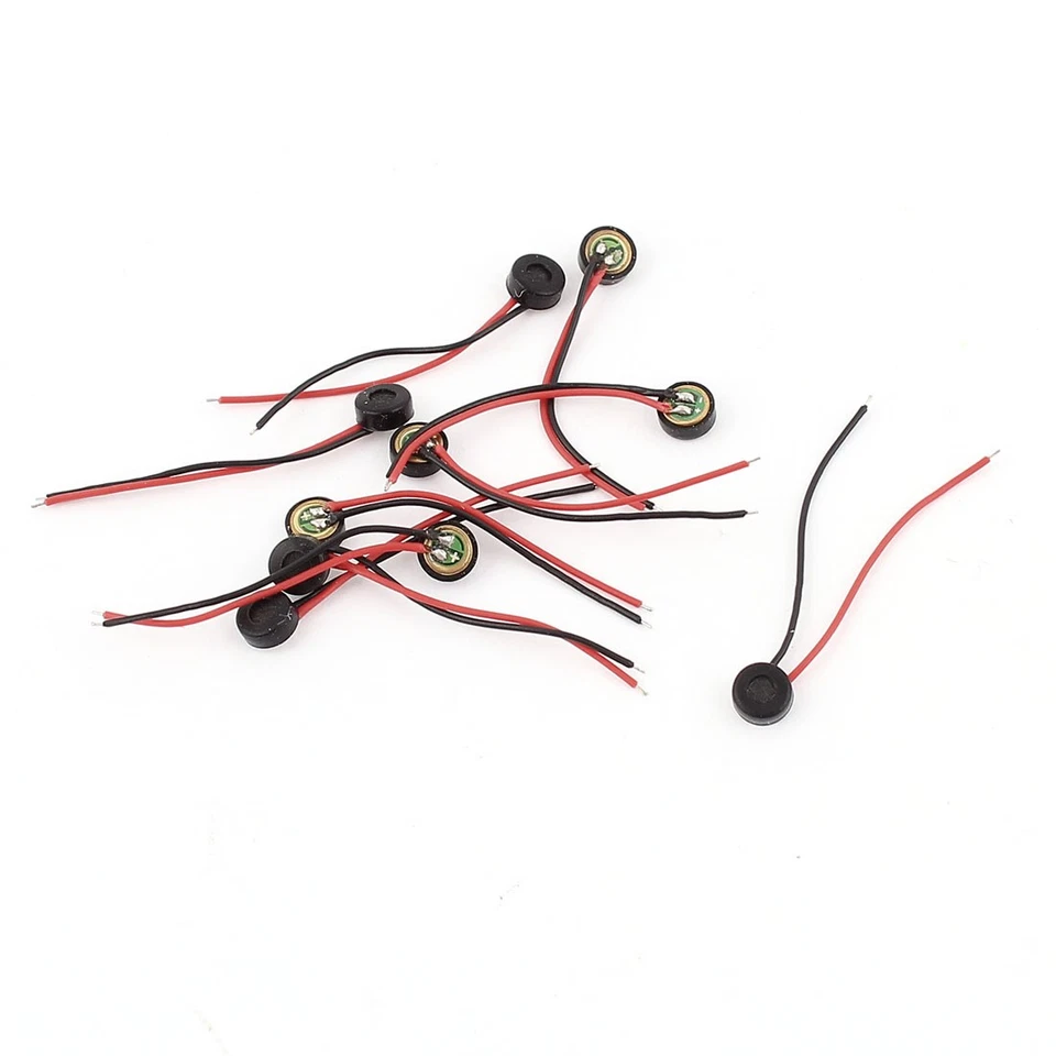 10pcs 4mm x 1.5mm Mini Micro électret ramasseur condenseur avec mener - Photo 1/1
