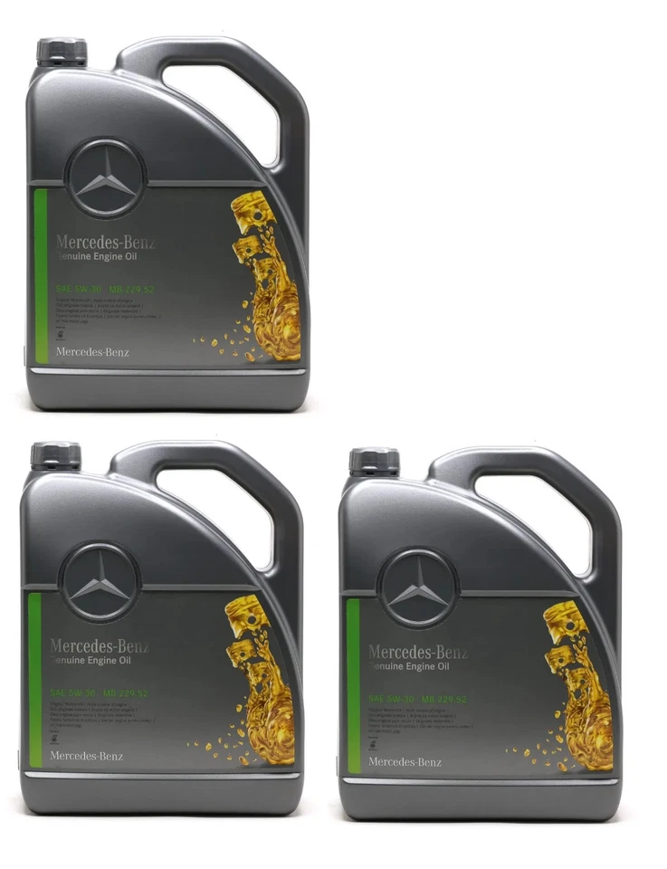 15l Original Mercedes-Benz MB 229.52 5W-30 Motoröl, Genuine Engine Oil 3x5Liter