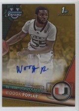 2023-24 Bowman U Chrome Prospect Gold Refractor 11/50 Wooga Poplar Auto 1fa0