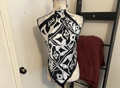 Bebe Y2K Silk Blend Halter Design Women Top Size L Boho 00 s Reversible NWT