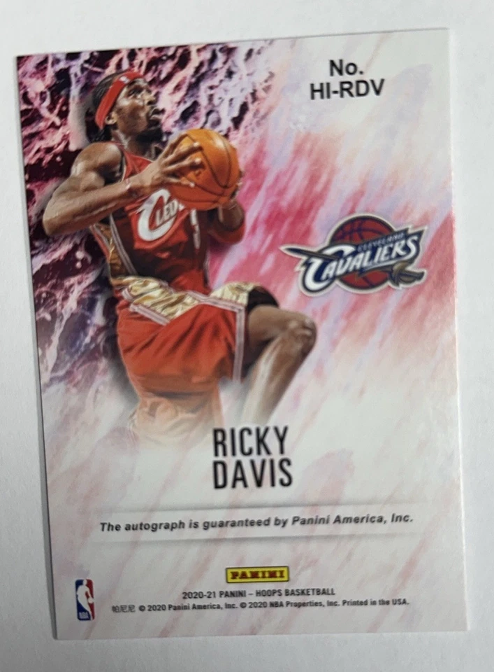 2020-21 Panini NBA Hoopsink Ricky Davis Auto - Image 2 of 3