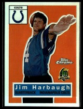 1996 Topps Chrome #1 Jim Harbaugh 40th Anniversary Commemorative Refractors