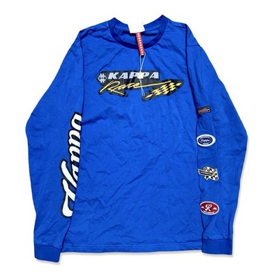 Kappa Race Long Sleeve Racing Shirt Men's M Blue Streetwear Racing
