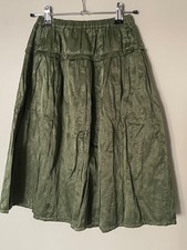 Rock Satin Midi Zara Gr. 134 Moos grün Unter...