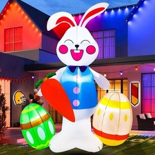 Aufblasbare Osterhaseneier als Osterdekoration für Garten und Terrasse